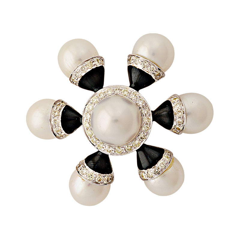 Brooch - South Sea Pearl and Diamond | Singhvi Jewels