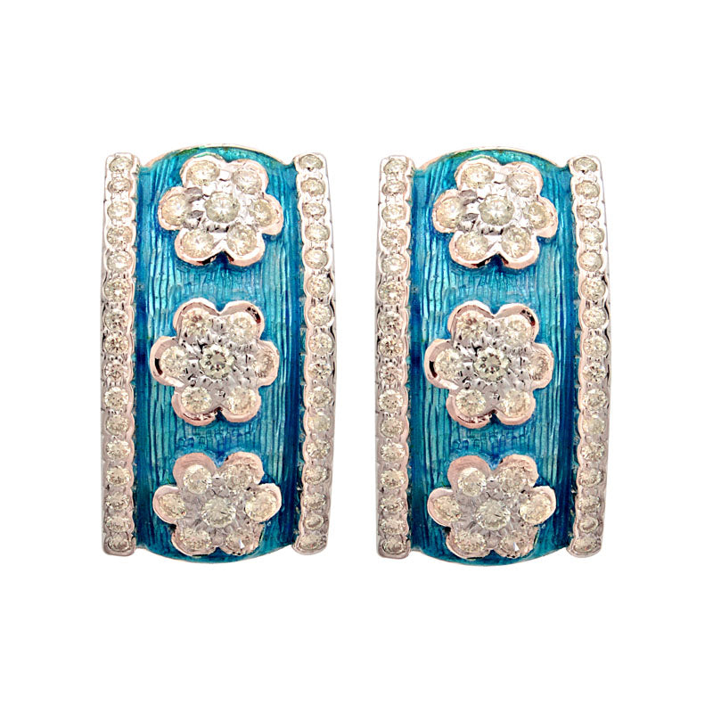 Earrings-Diamond (Enamel)