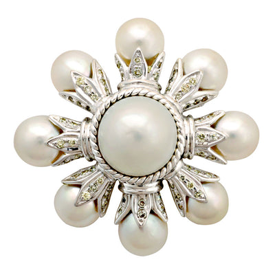 Brooch - South Sea Pearl And Diamond