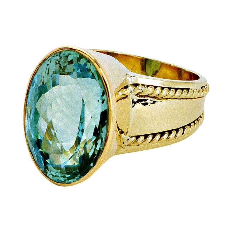 Ring-Aquamarine (962F) | Singhvi Jewels