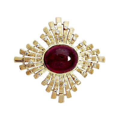 Brooch - Rubellite And Diamond (1276H)