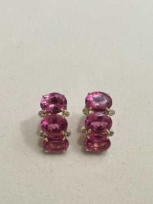 Repair - Rubellite and Diamond in 18K Gold