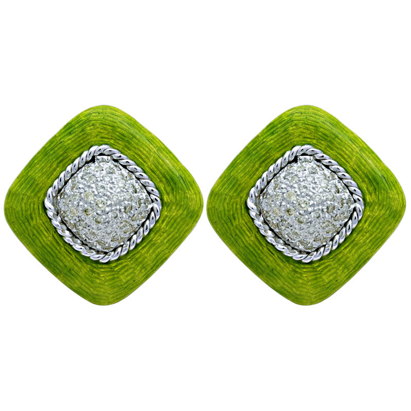 Earrings - Diamond (enamel) (112GS) | Singhvi Jewels