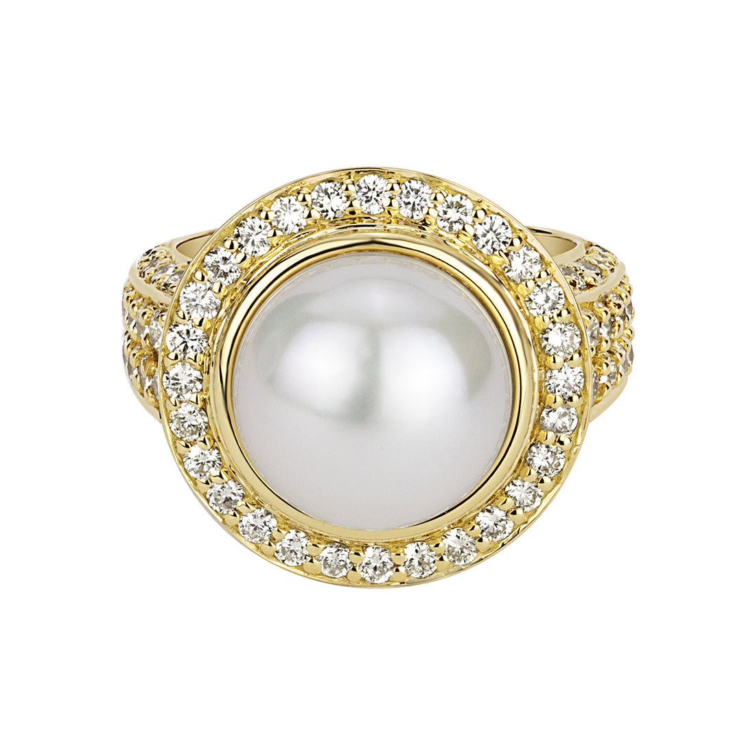 Ring - South Sea Pearl and Diamond | Singhvi Jewels