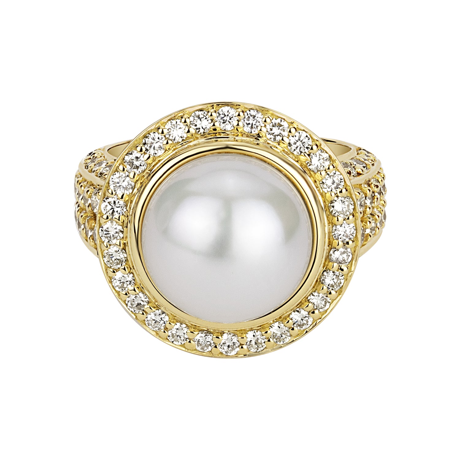 Ring - South Sea Pearl And Diamond (2339D) | Singhvi Jewels