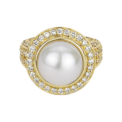 Ring - South Sea Pearl And Diamond (2339D) | Singhvi Jewels