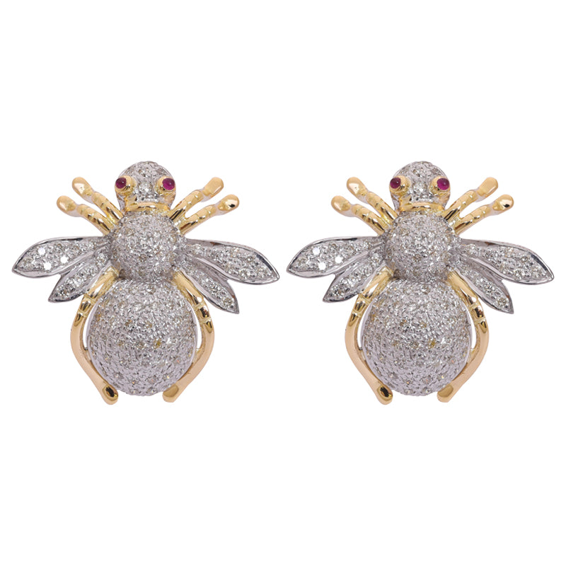 Repair - Earrings - Ruby and Diamond (40FM) | Singhvi Jewels