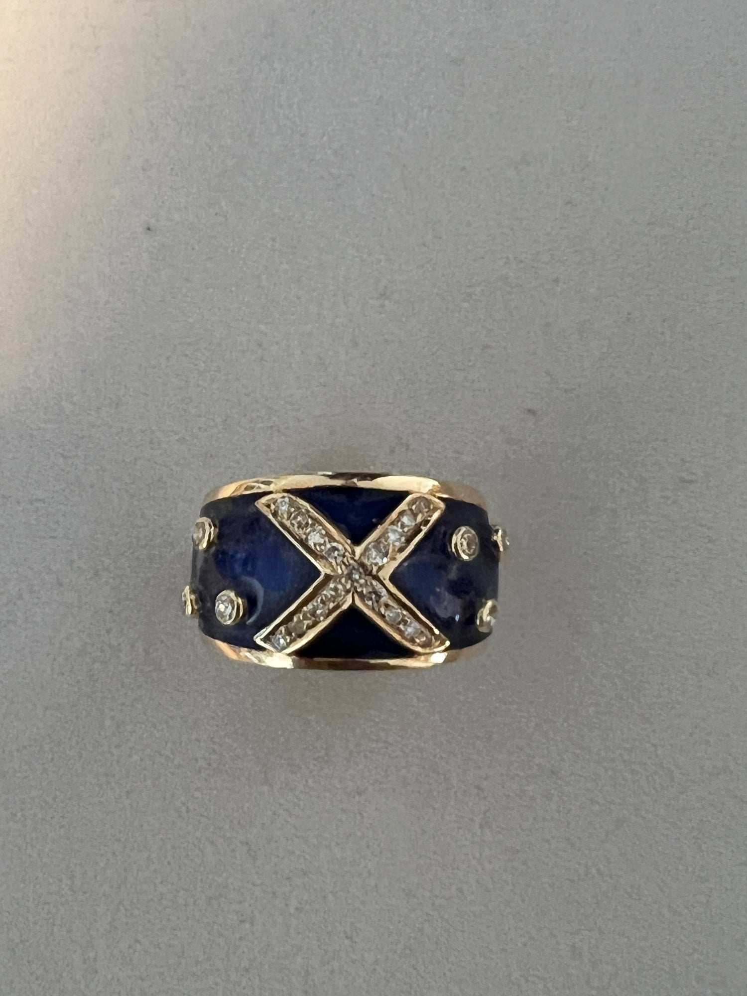 Repair - Ring - Diamond with Enamel in 18K Gold | Singhvi Jewels