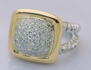 Repair - Ring - Diamond in Sterling Silver and 18K Gold (1GM)