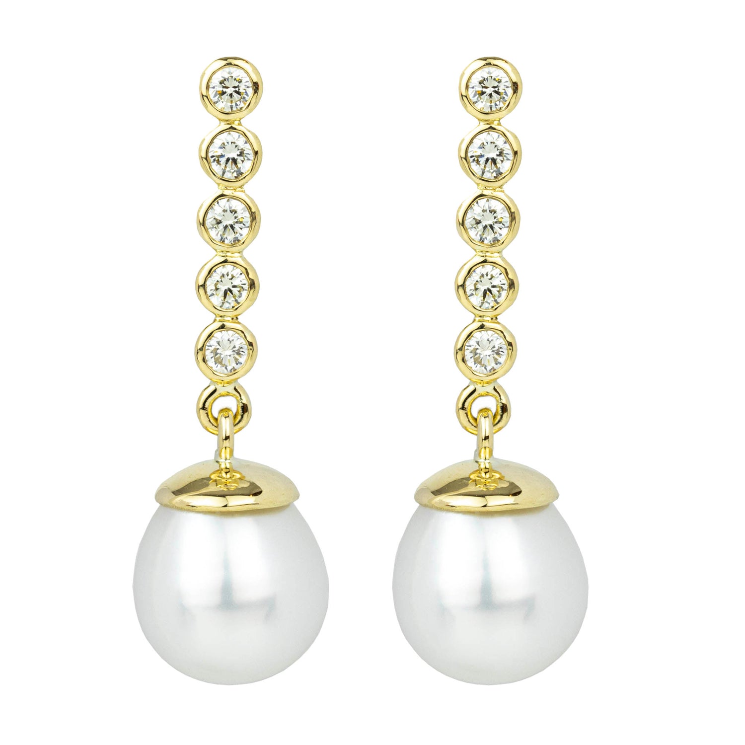 Repair - Earrings - South Sea Pearl And Diamond in 18K Gold (2257A) | Singhvi Jewels