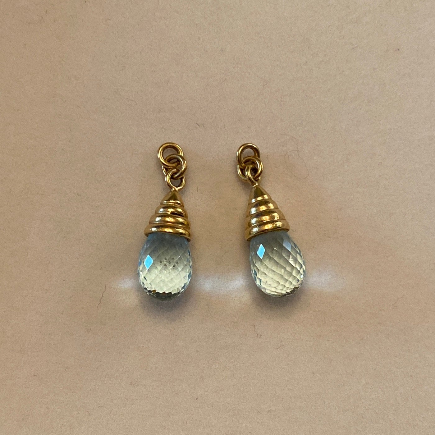 Repair - Drops - Blue Topaz in 18K Gold | Singhvi Jewels