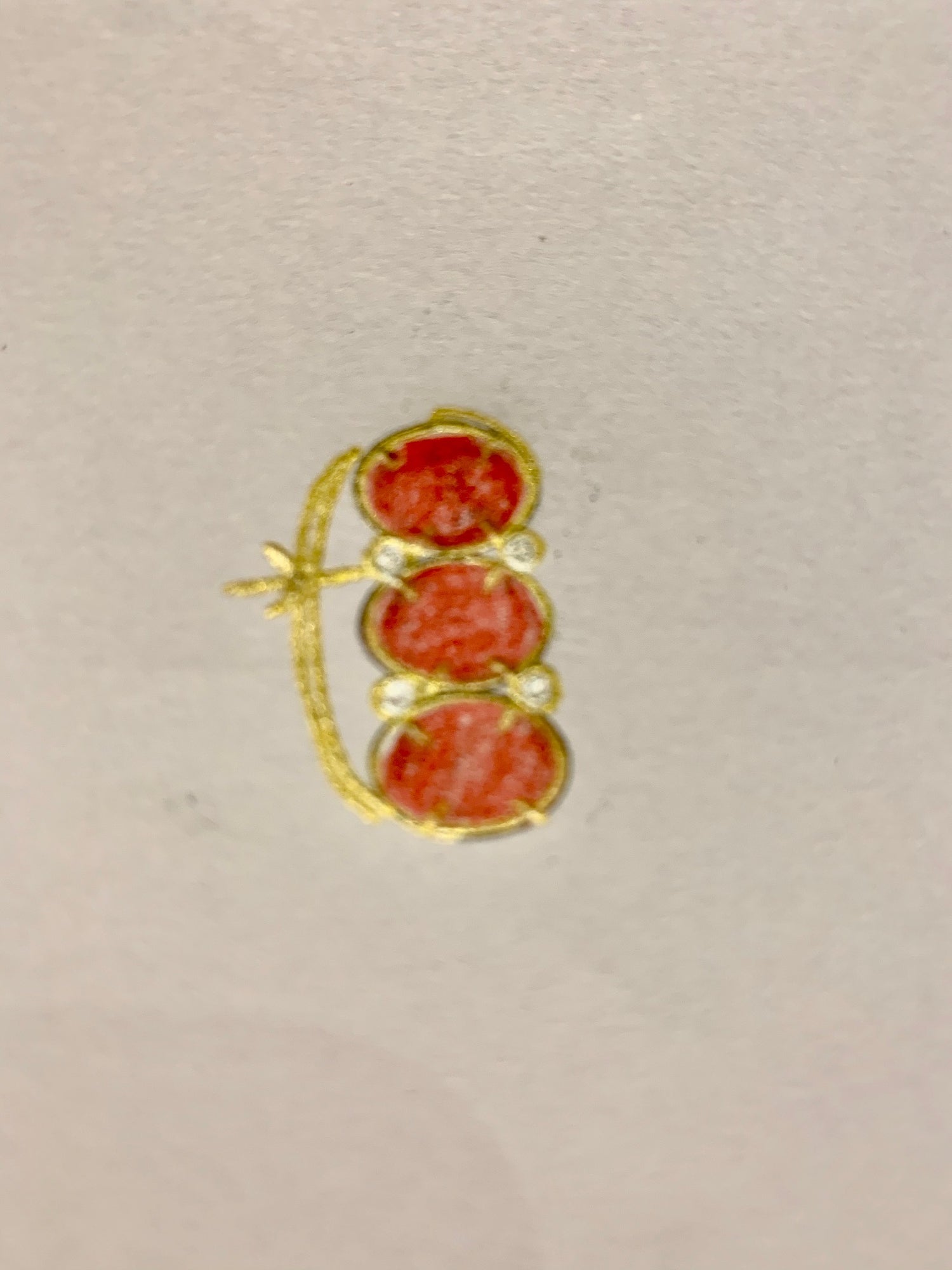 Repair - Earrings - Rubellite and Diamond in 18K gold | Singhvi Jewels