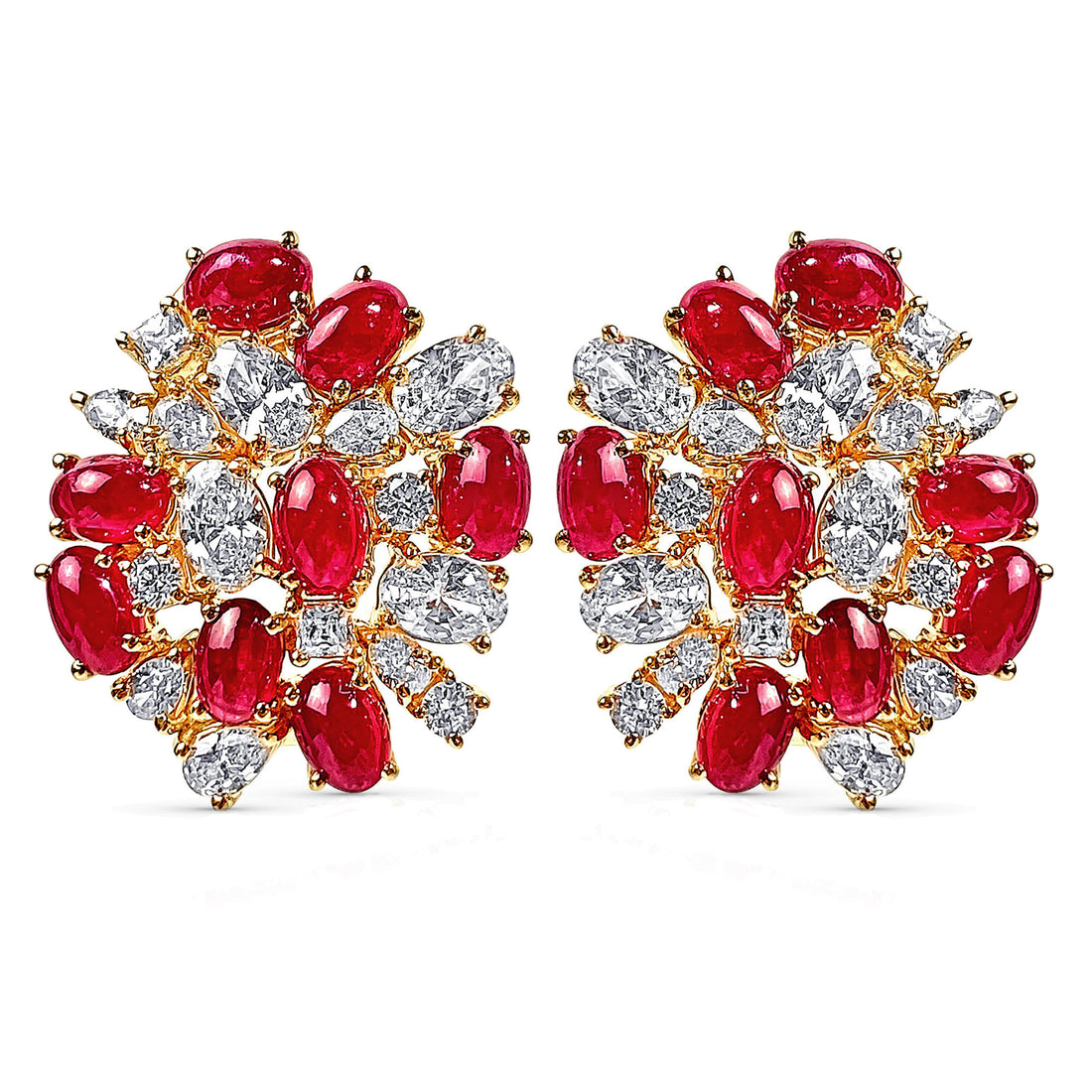 Earrings - Ruby and Crystal | Singhvi Jewels