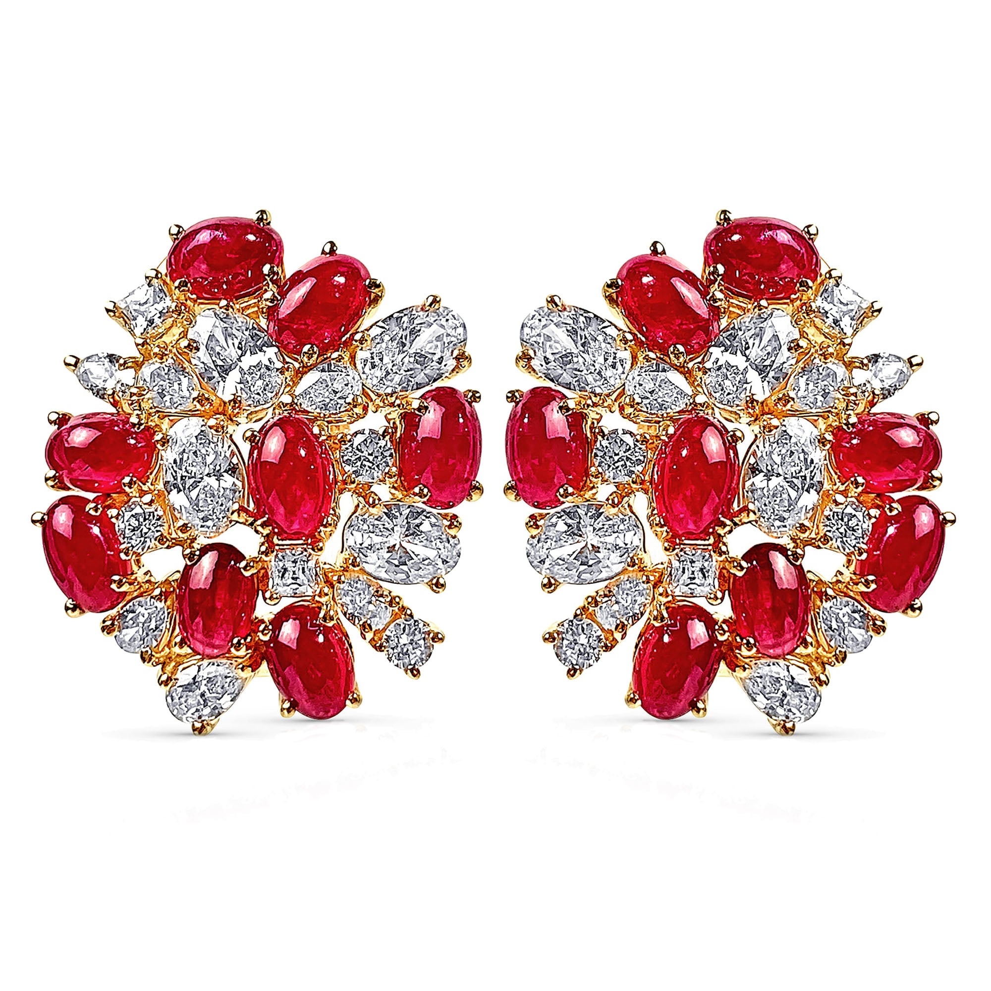 Earrings - Ruby and Crystal | Singhvi Jewels