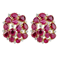 Earrings - Ruby And Diamond
