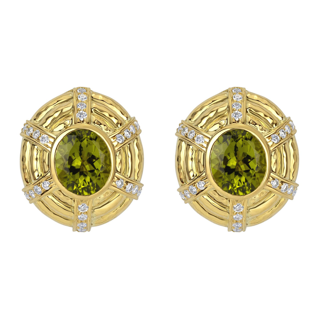 Earrings - Peridot and Diamond | Singhvi Jewels