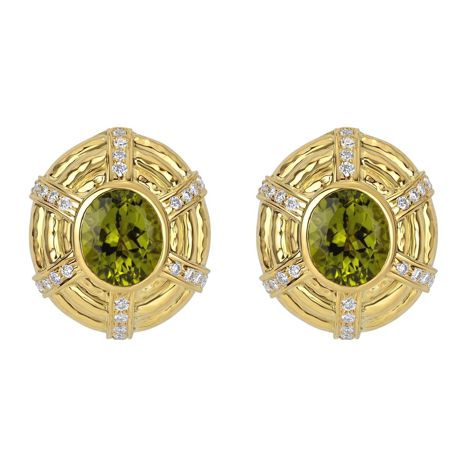 Earrings- Peridot And Diamond (1560C) | Singhvi Jewels