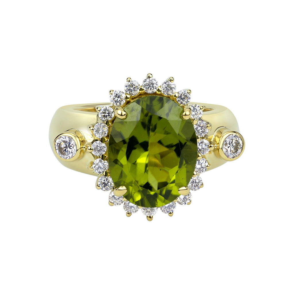 Ring - Peridot And Diamond