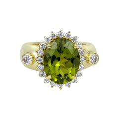 Ring - Peridot And Diamond