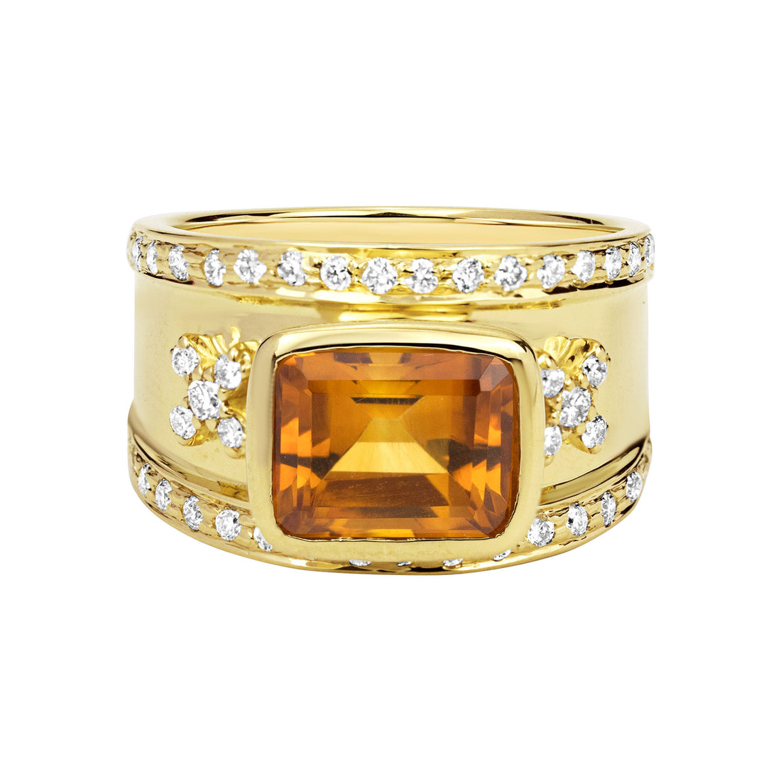 Ring - Citrine and Diamond | Singhvi Jewels