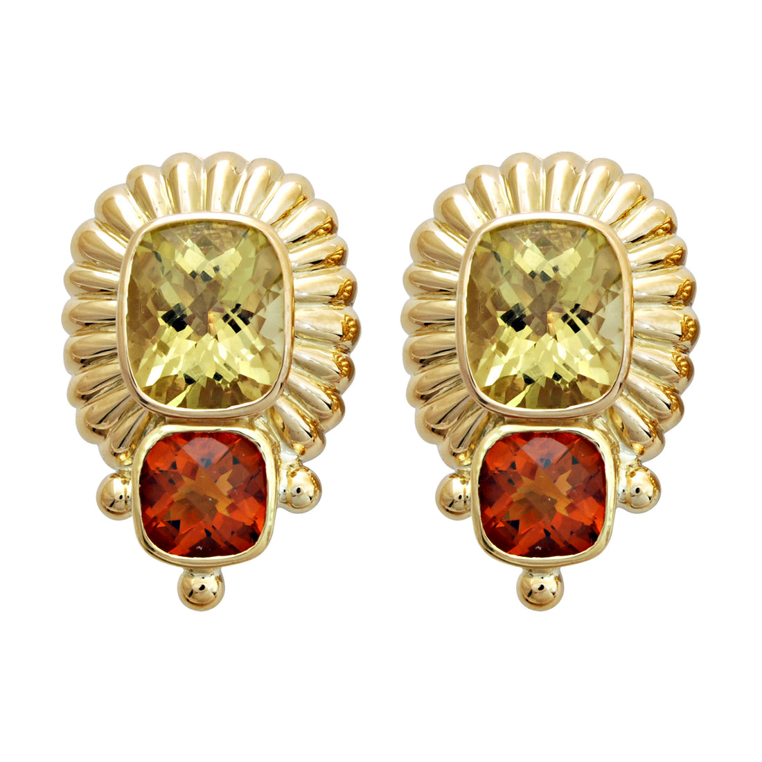 Earrings - Lemon Quartz and Citrine | Singhvi Jewels