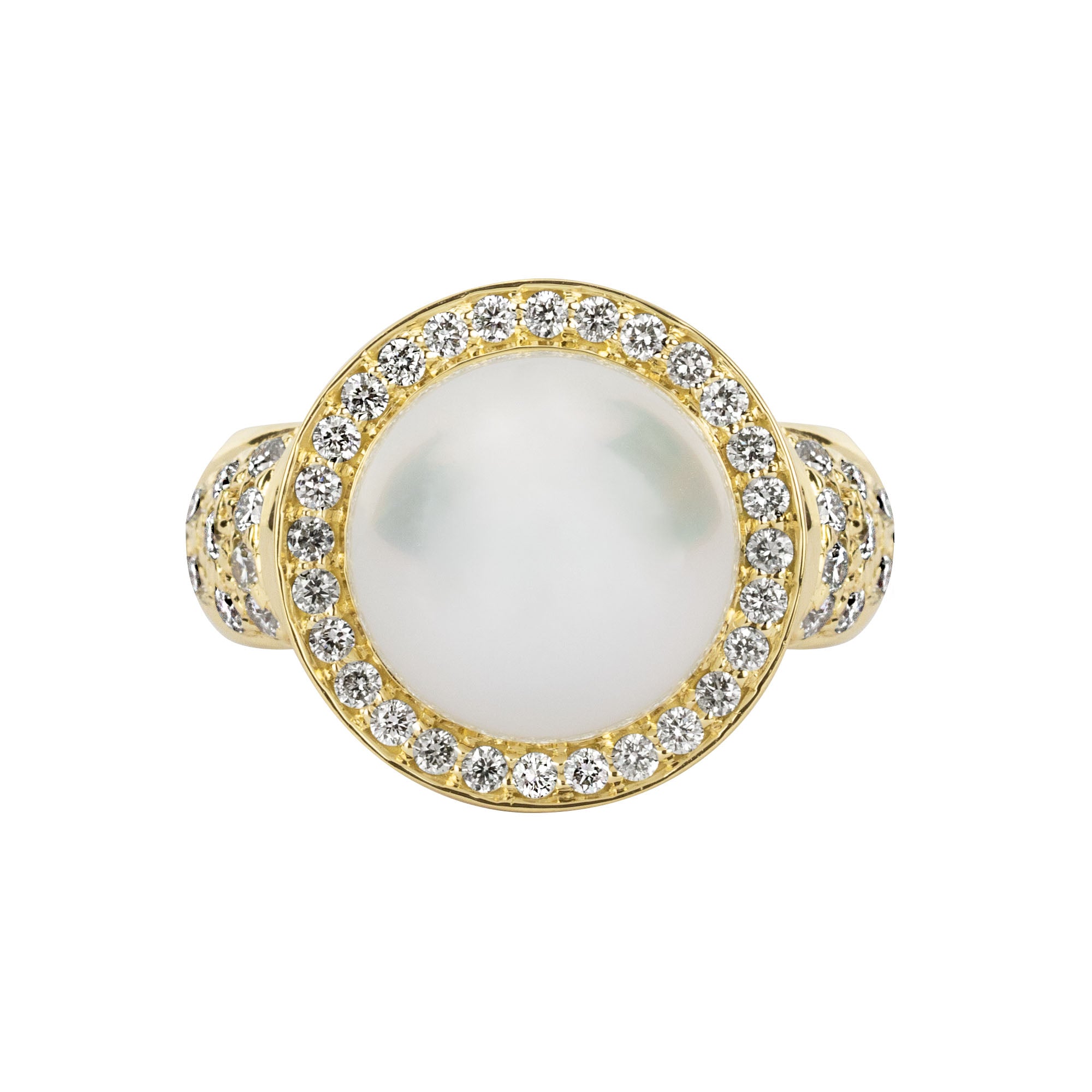 Ring - South Sea Pearl and Diamond | Singhvi Jewels