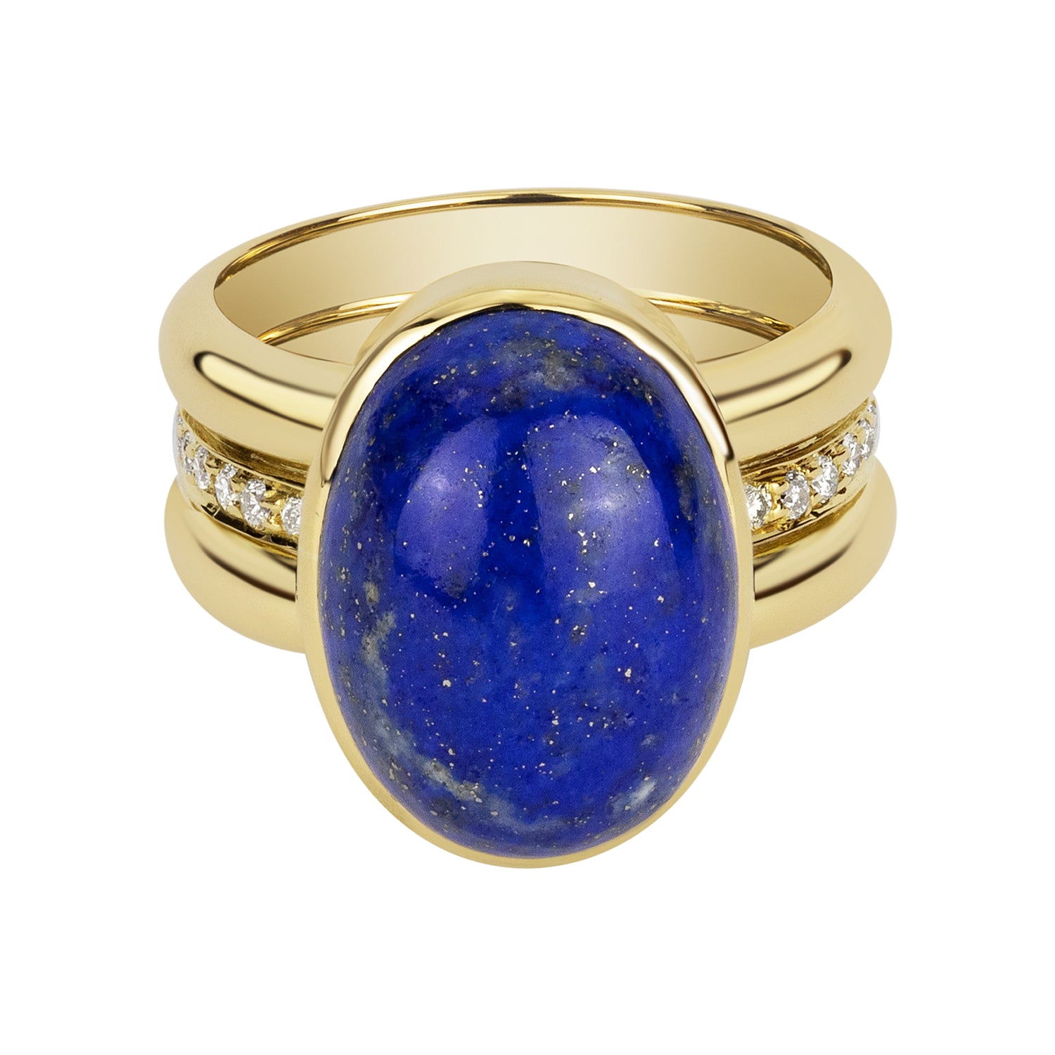 Ring - Lapis Lazuli And Diamond (1836N) | Singhvi Jewels