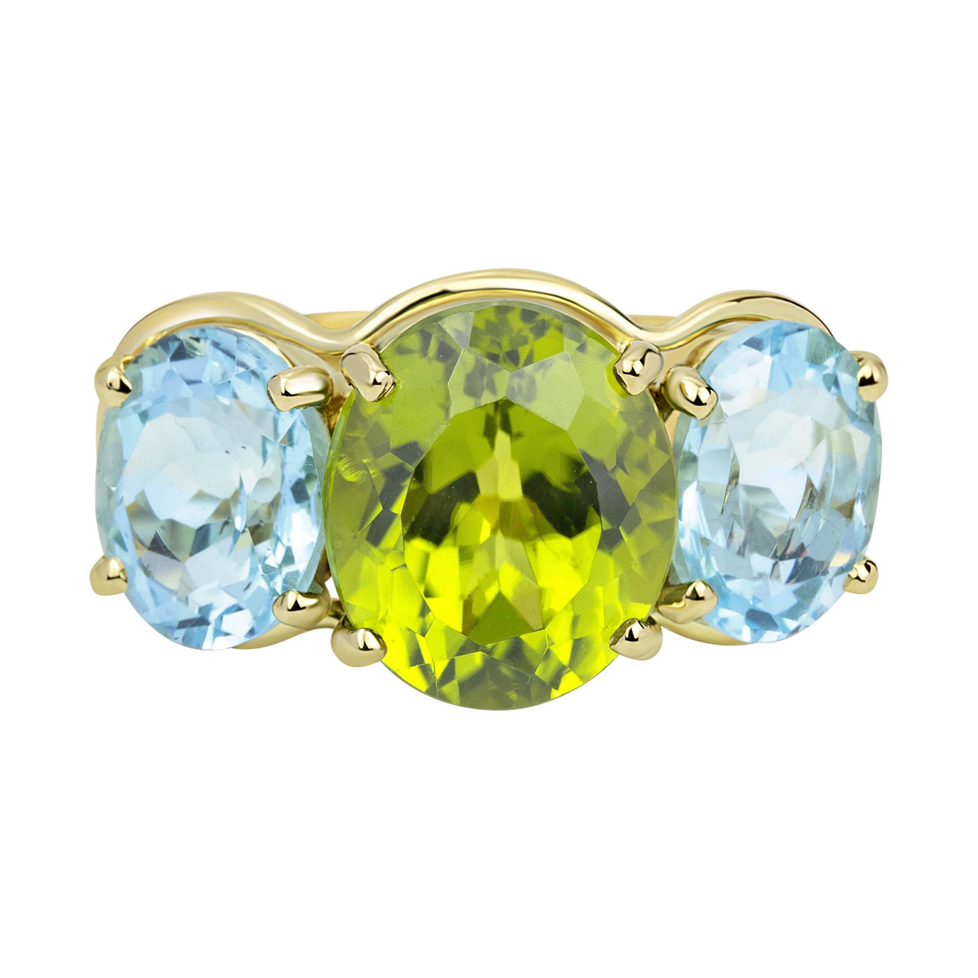 Ring - Peridot and Blue Topaz | Singhvi Jewels
