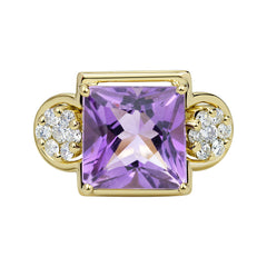 Ring - Amethyst And Diamond