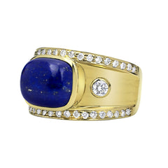 Ring - Lapis Lazulli And Diamond
