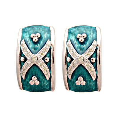 Earrings- Diamond (Enamel) (100AS)