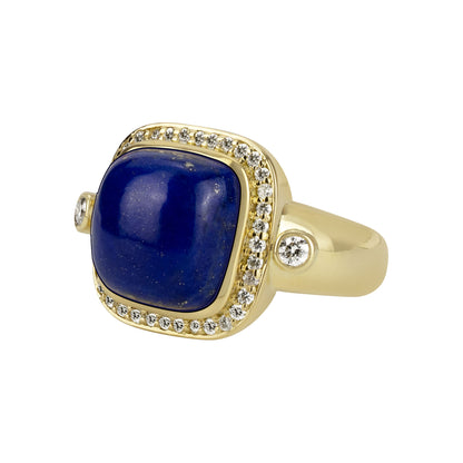 Ring - Lapis Lazuli and Diamond | Singhvi Jewels