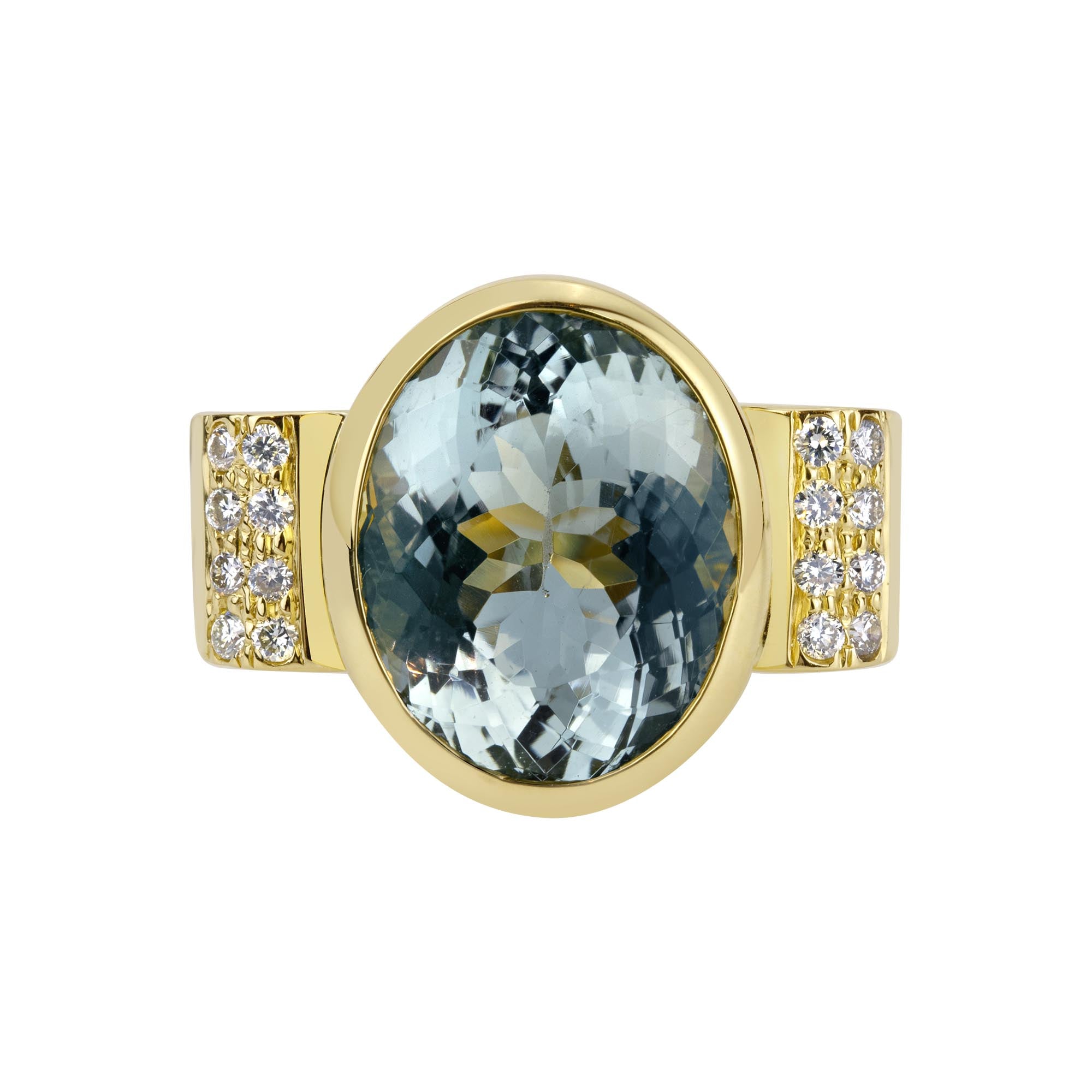 Ring- Aquamarine And Diamond (1174F) | Singhvi Jewels