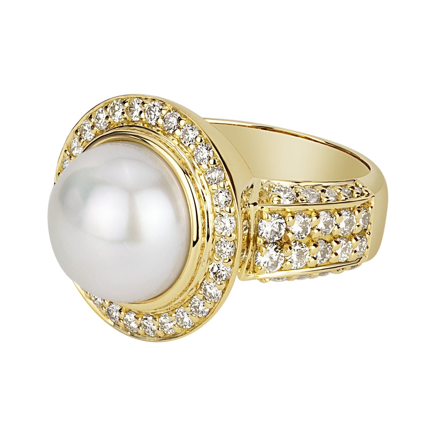 Ring - South Sea Pearl And Diamond (2339D) | Singhvi Jewels