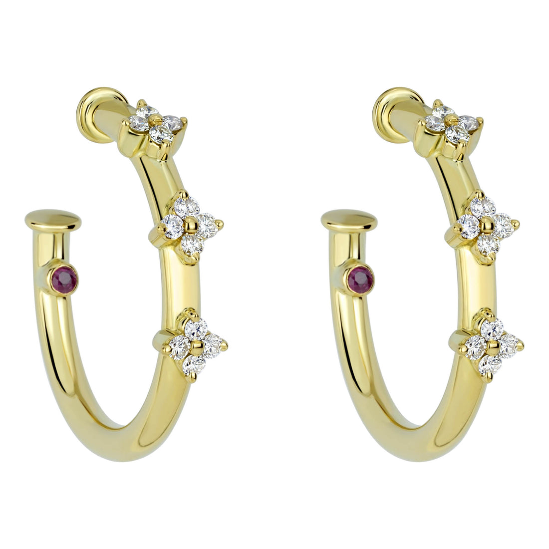 Earrings - Ruby and Diamond | Singhvi Jewels