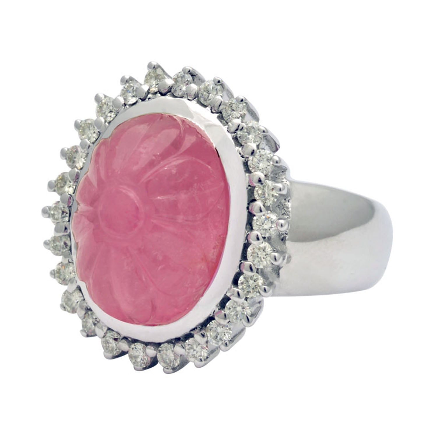Ring- Rubellite And Diamond | Singhvi Jewels