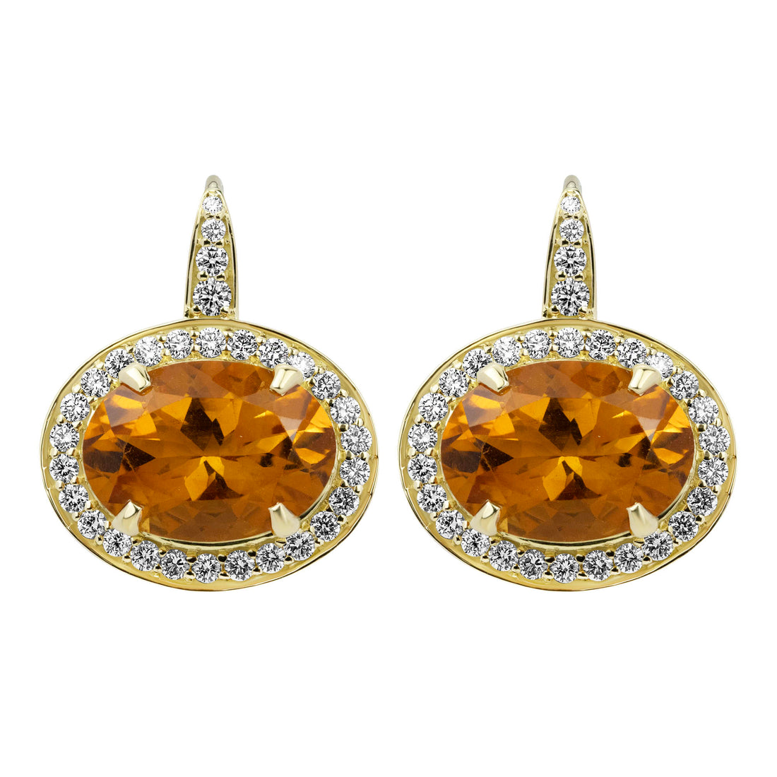 Earrings - Citrine and Diamond | Singhvi Jewels