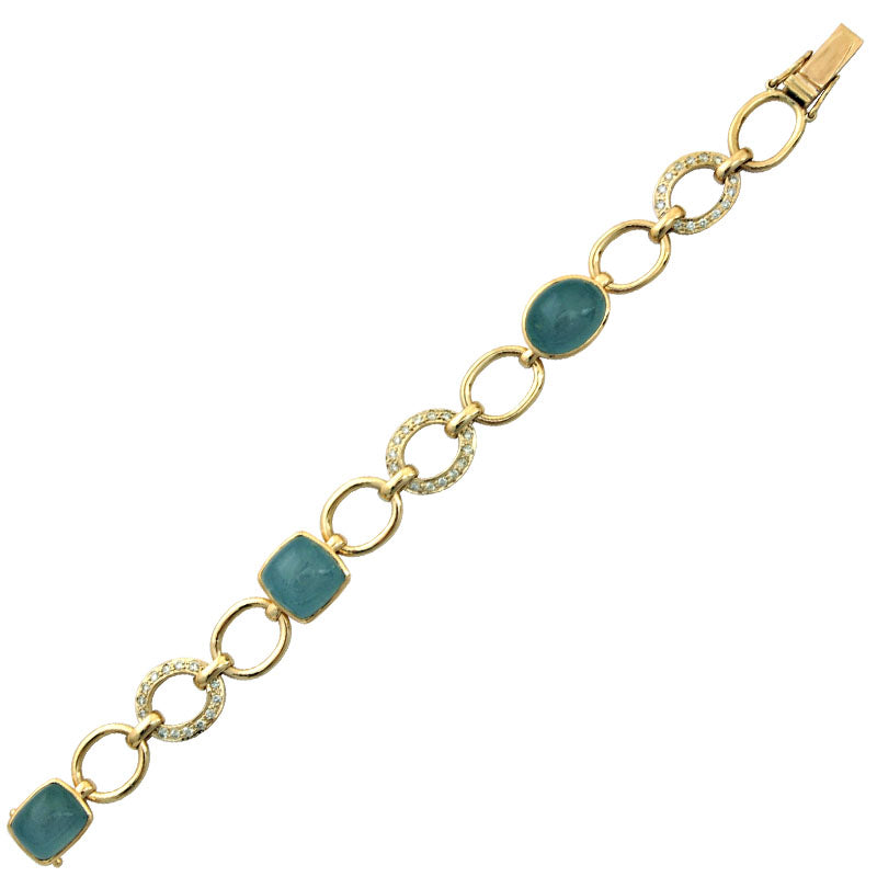 Bracelet - Aquamarine and Diamond | Singhvi Jewels