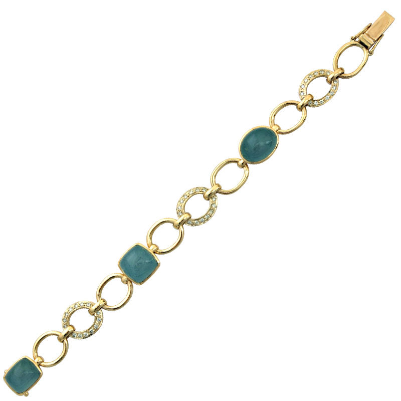 Bracelet- Aquamarine And Diamond