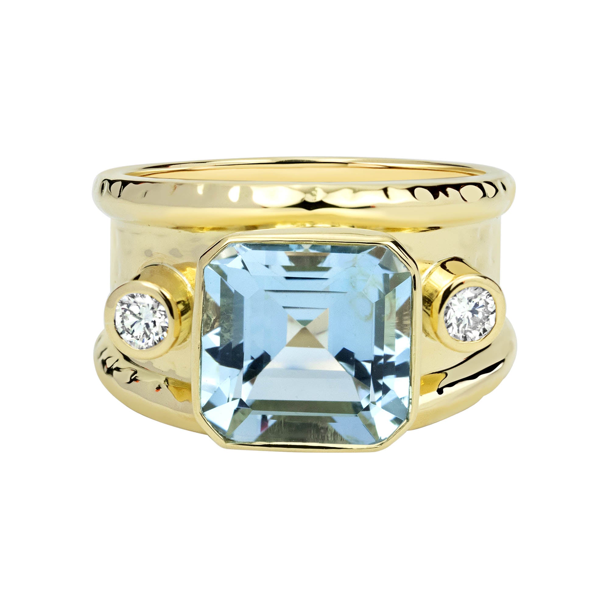 Ring - Aquamarine And Diamond (2317F) | Singhvi Jewels