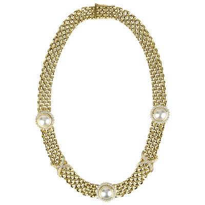 Necklace - South Sea Pearl And Diamond (2291F)