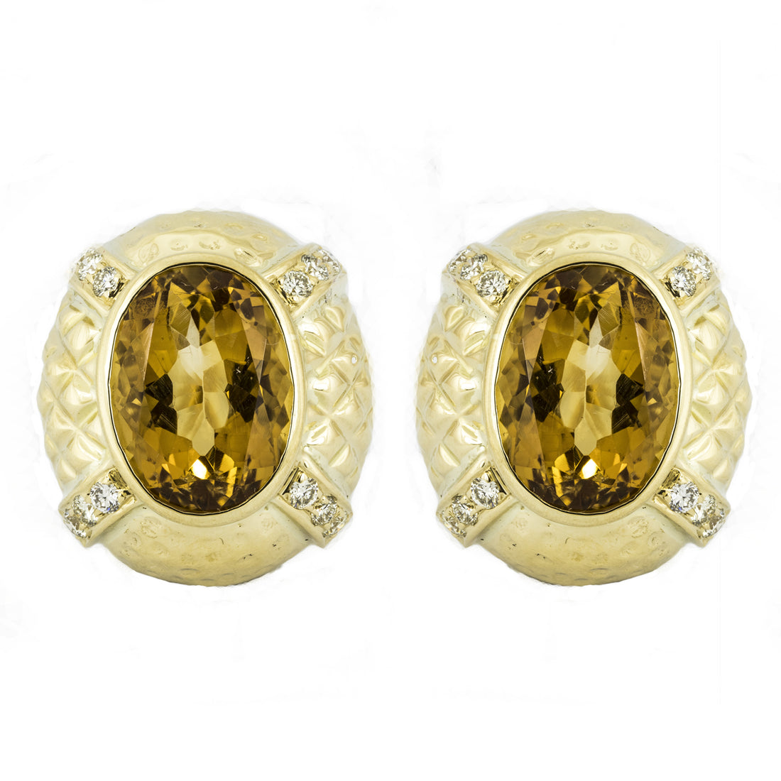 Earrings - Citrine and Diamond | Singhvi Jewels