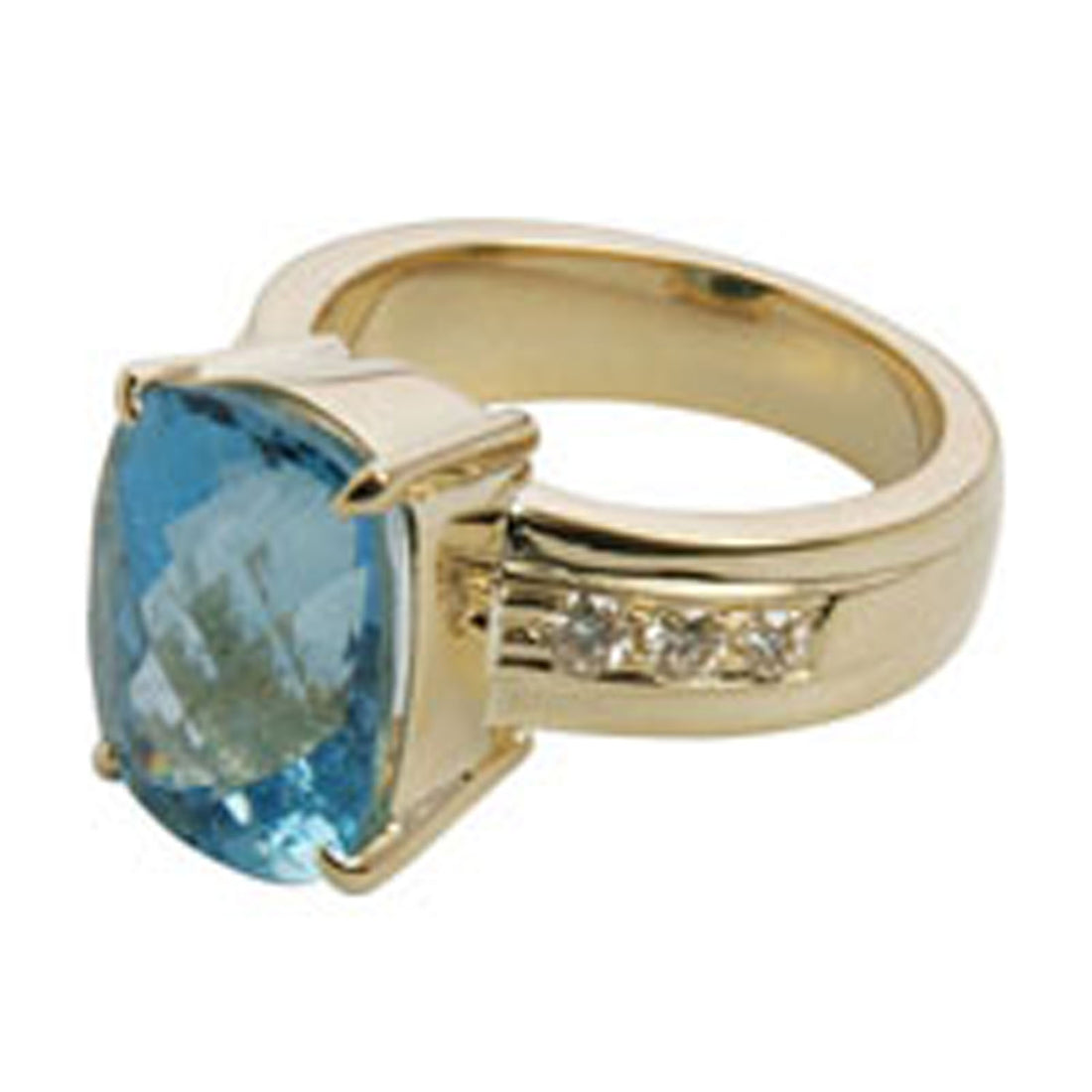 Ring - Blue Topaz and Diamond | Singhvi Jewels