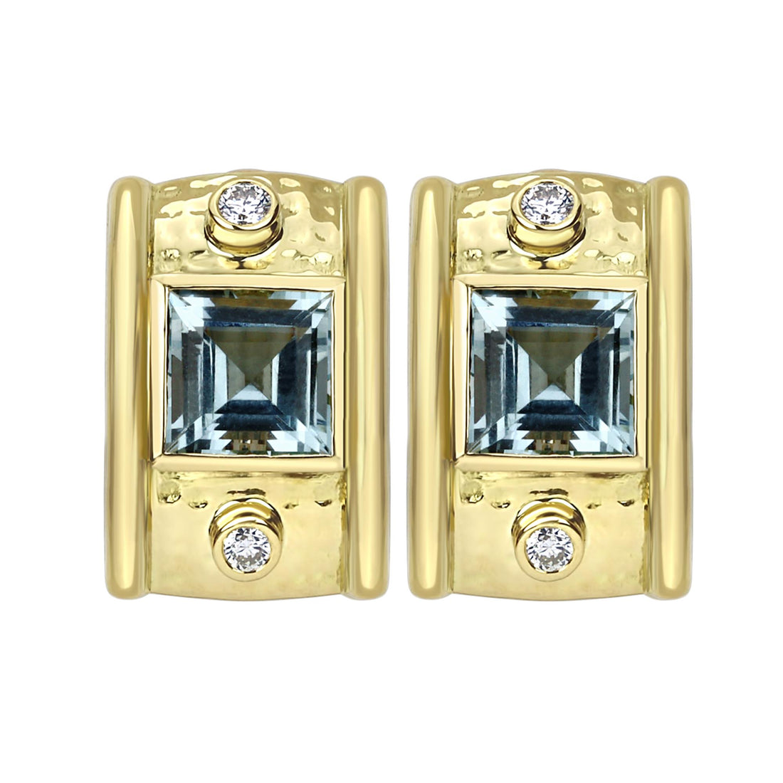 Earrings - Aquamarine and Diamond | Singhvi Jewels