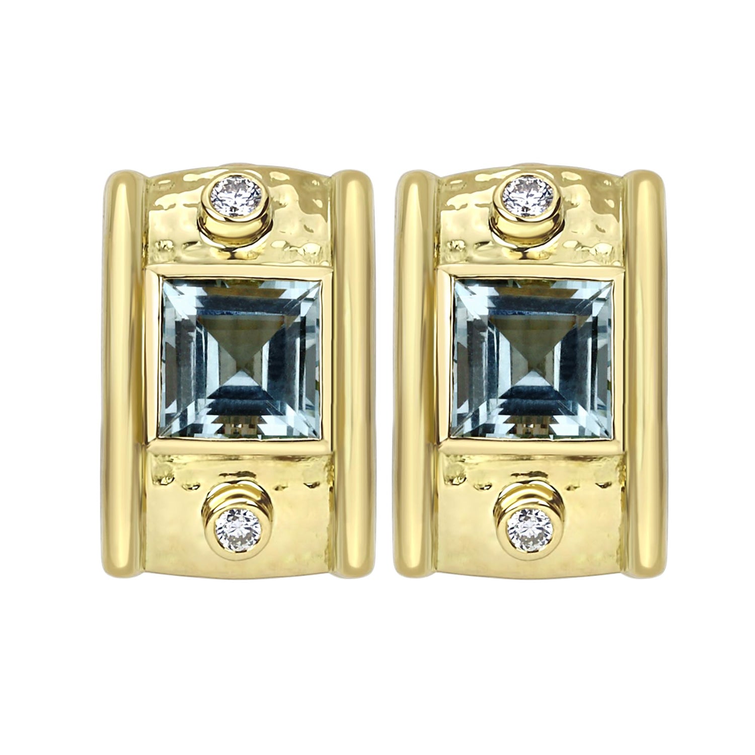 Earrings - Aquamarine And Diamond (2284D) | Singhvi Jewels
