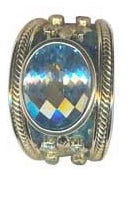 Repair - Ring - Blue Topaz and Diamond (Enamel) (1402L)